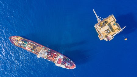 Offshore rig and vessel.